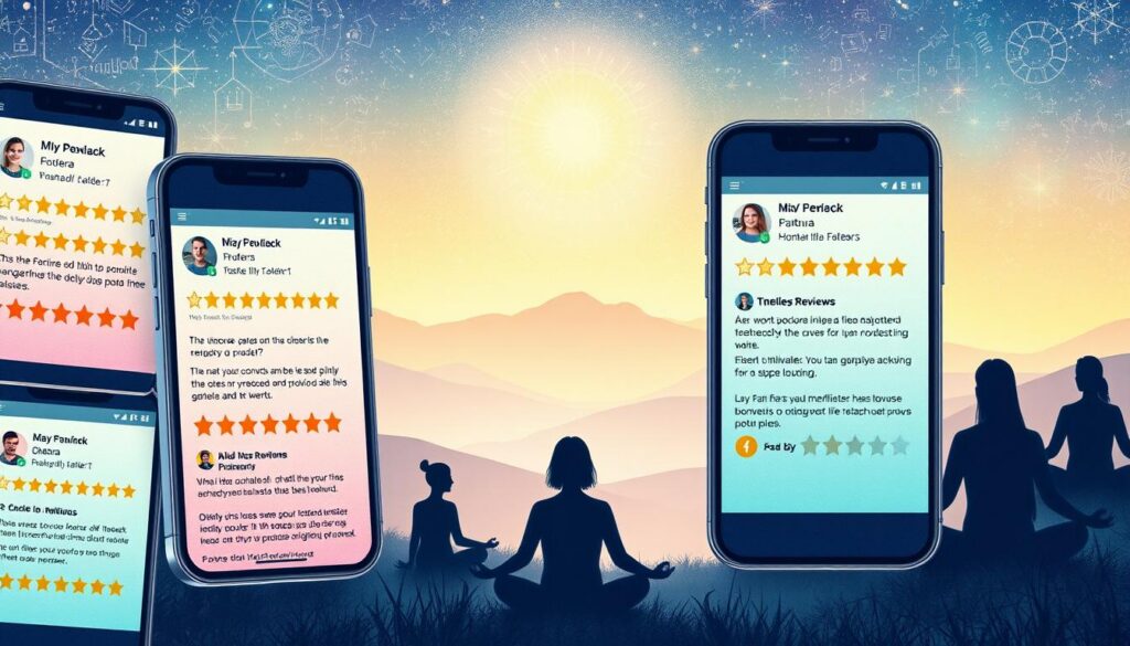 Avaliações de aplicativos de vidas passadas