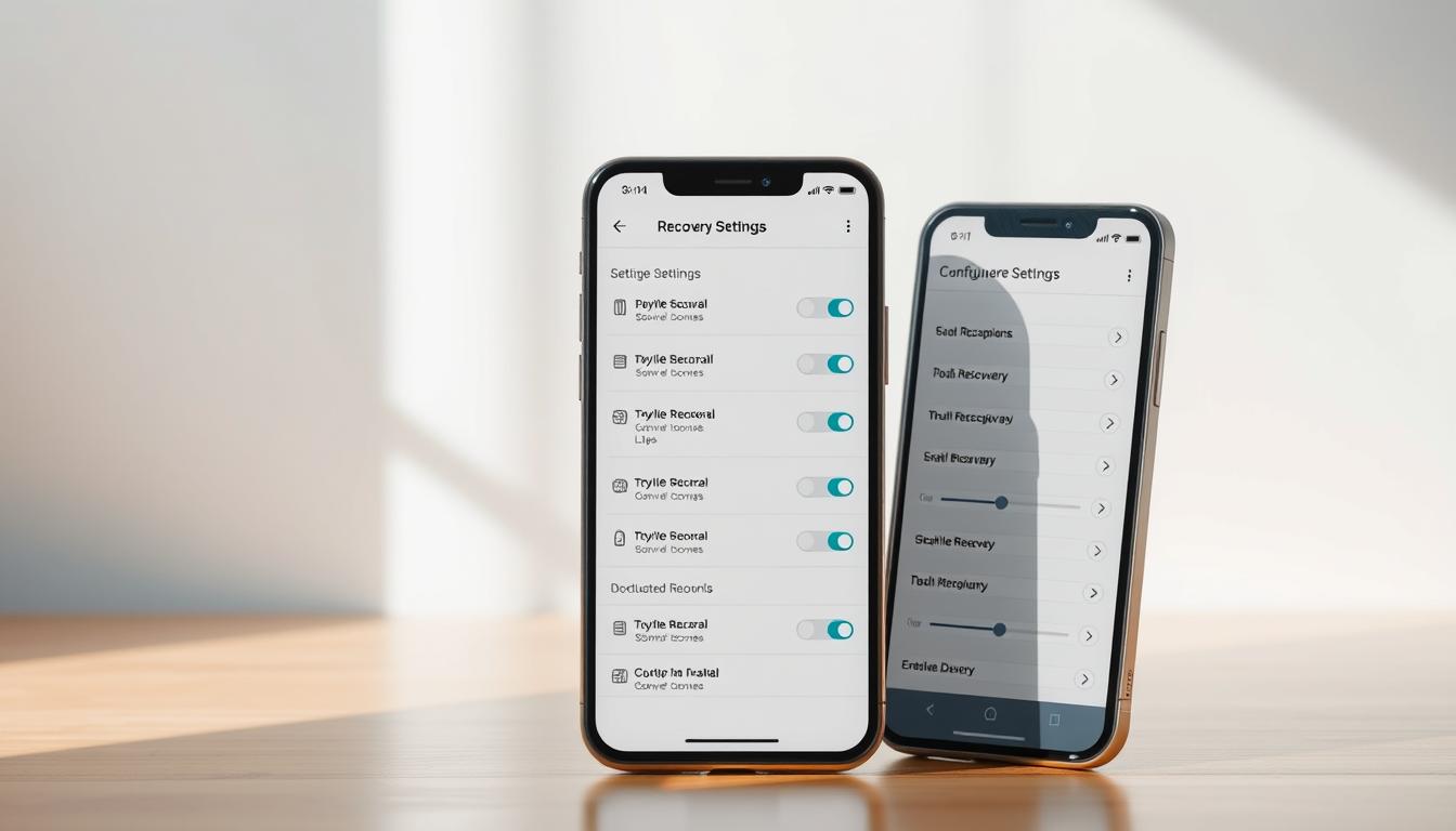 Configuração de aplicativos para recuperação