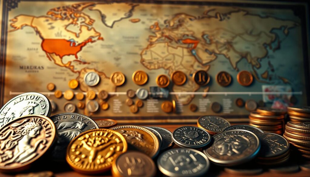 história e evolução das moedas