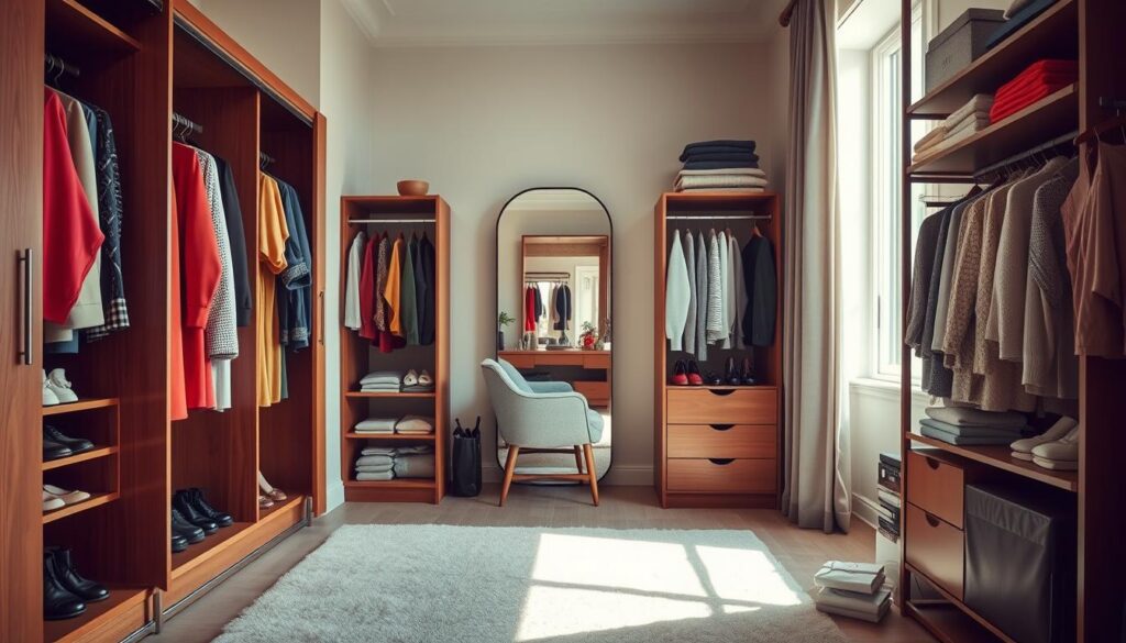 organização do guarda-roupa