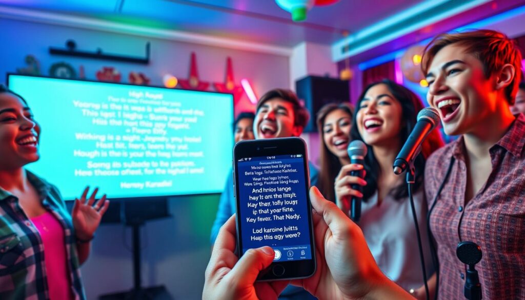 sincronização automática de letras karaoke