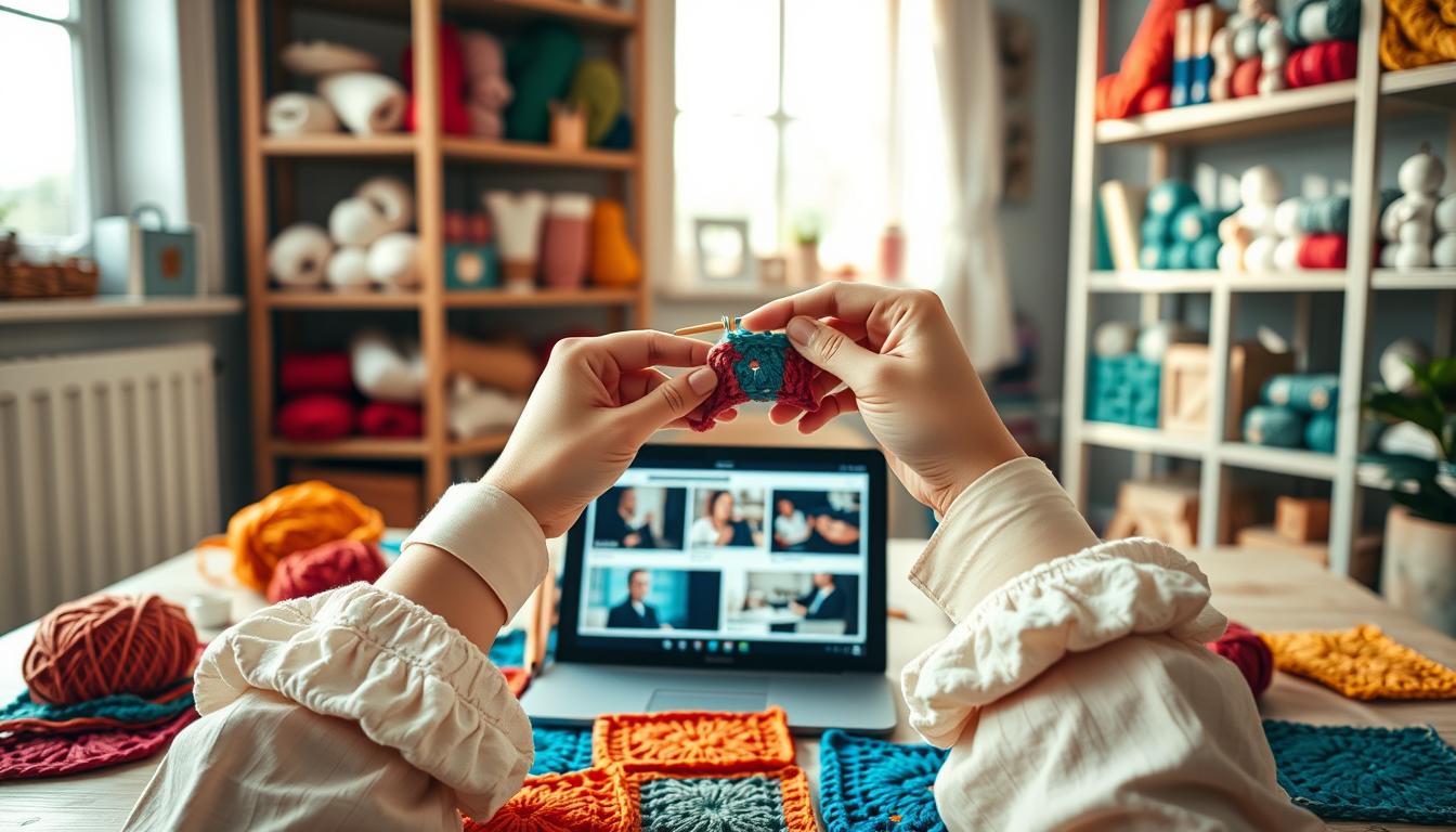 tutoriais interativos crochê