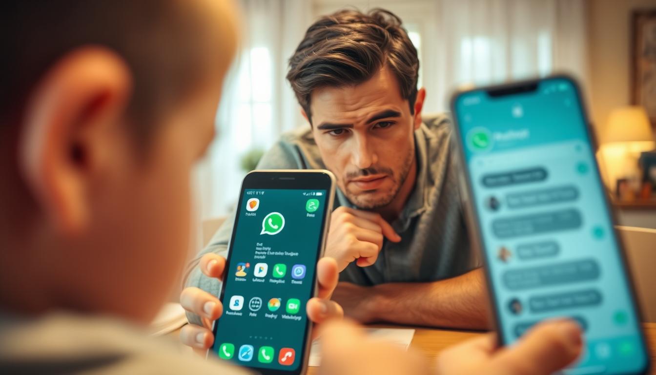 Leia mensagens WhatsApp para segurança de seus filhos