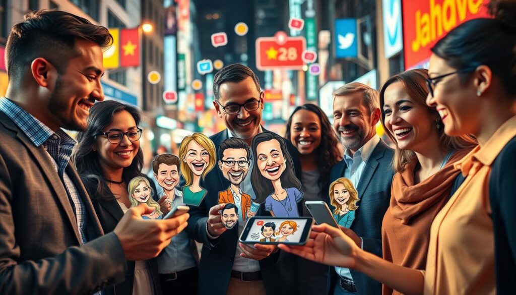 estratégias para viralizar caricatura nas redes sociais