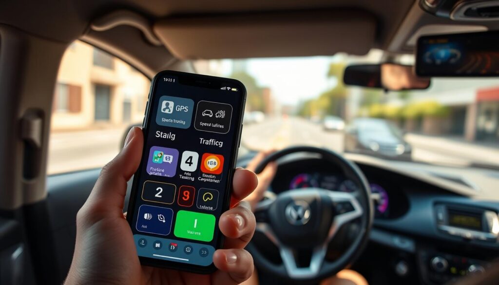 funcionalidades de aplicativos de direção