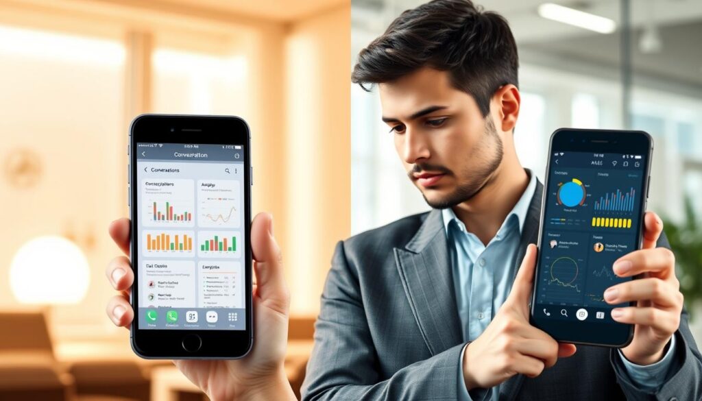 aplicativos análise conversas iOS Android