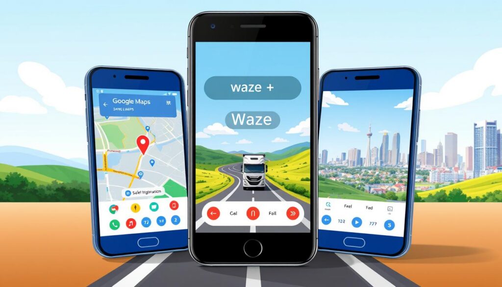 comparação de aplicativos de navegação