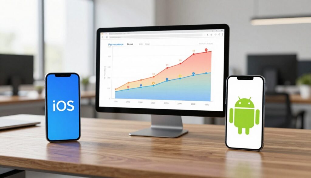 comparativo de desempenho entre ios e android