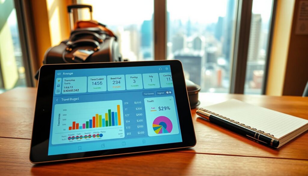 controle gastos orçamento viagem