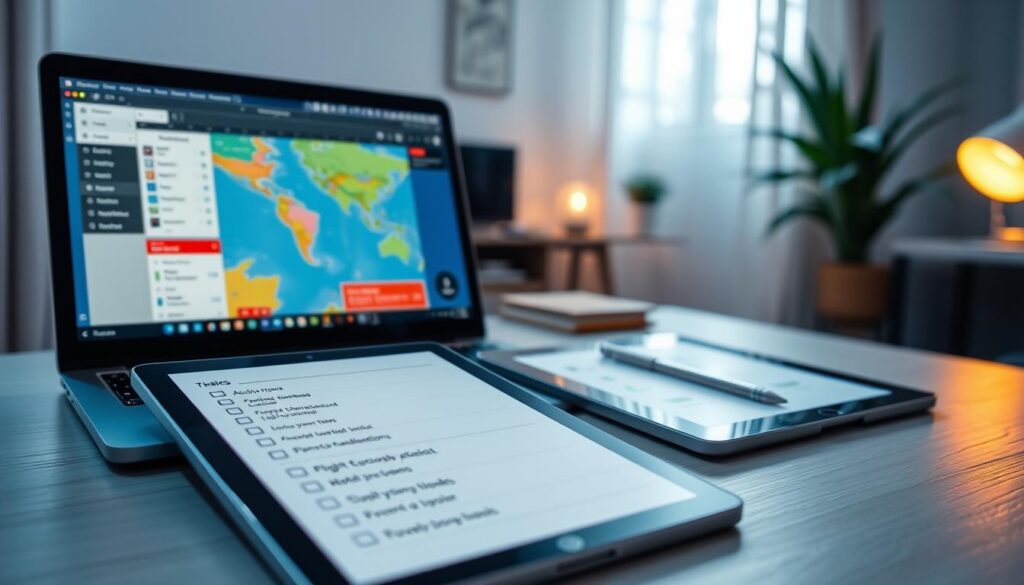 integração apps planner checklist viagem