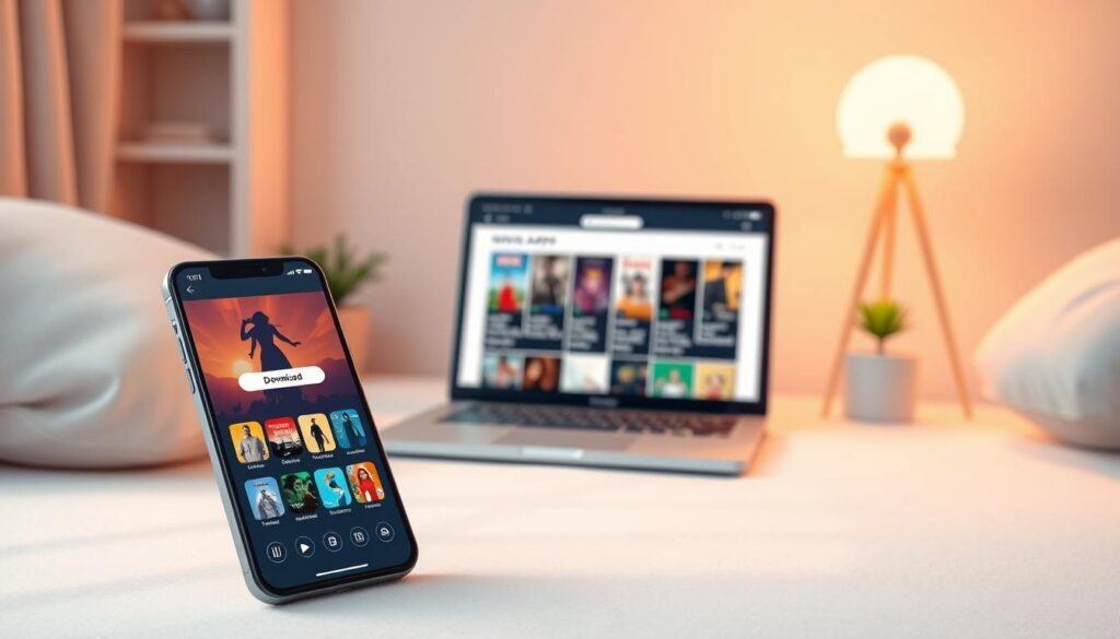 passos para baixar aplicativos de filmes