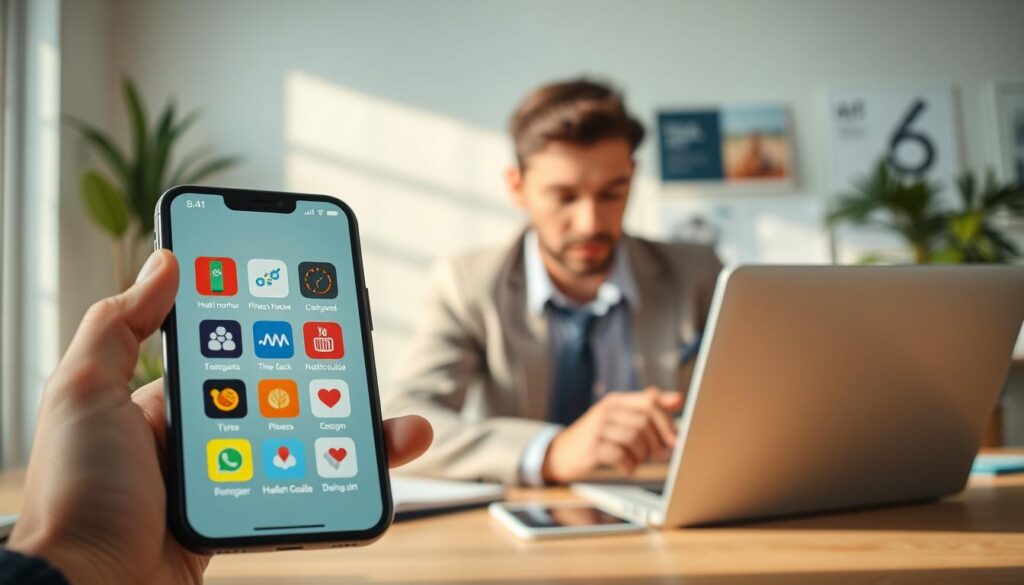 como baixar e configurar apps de saúde