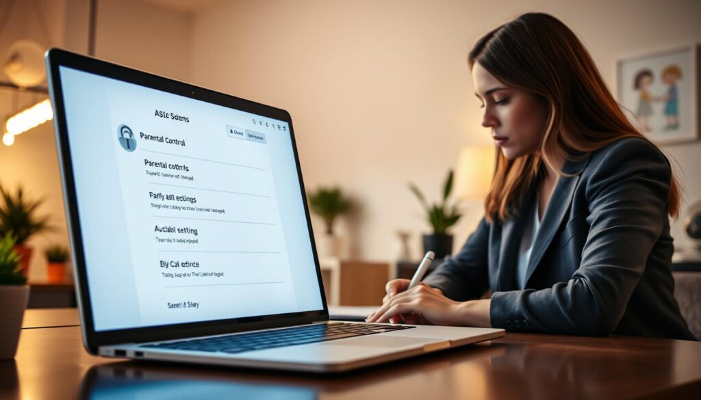 configuração limites alertas parental