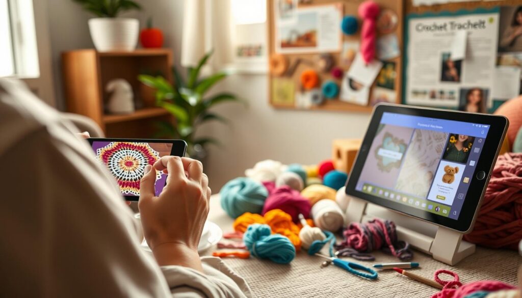 explorando aplicativos de crochê