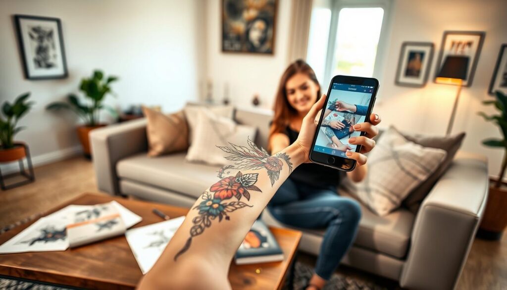 passo a passo testar tatuagens aplicativos