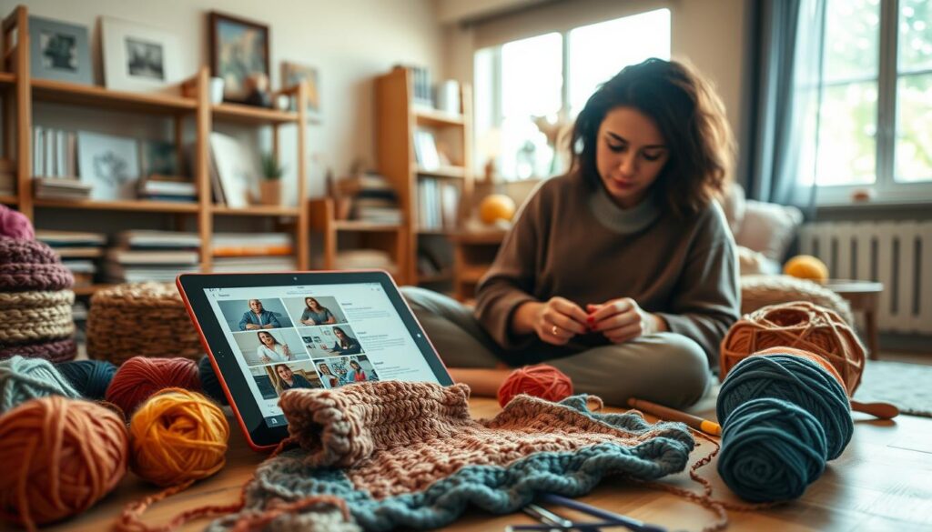 tutoriais interativos crochê