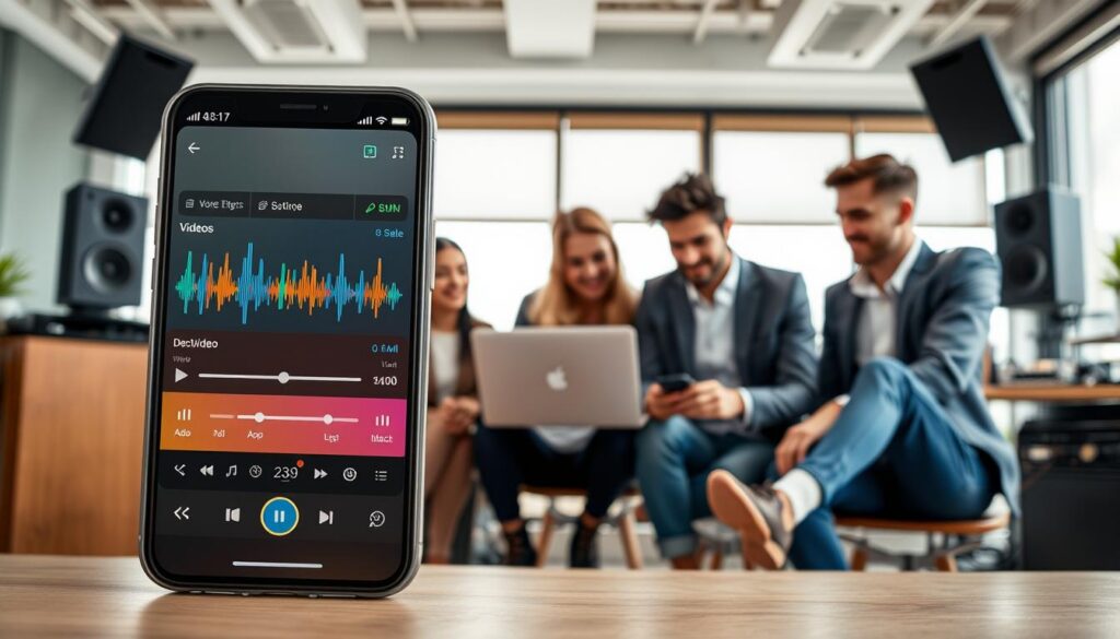 Integração de efeitos de voz em vídeos e áudios