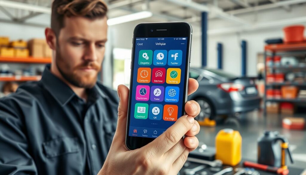 Funcionalidades dos aplicativos de manutenção de carros